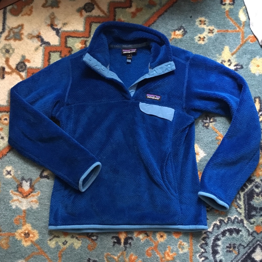 Patagonia Small Blue Snap Up Pullover